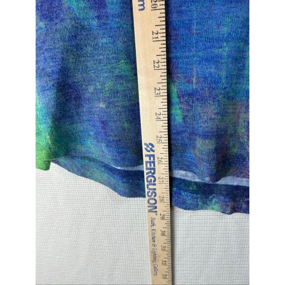 Soft Surroundings Painterly Artsy Print Tunic | V-Neck Lightweight Stretch Top S - Picture 6 of 9